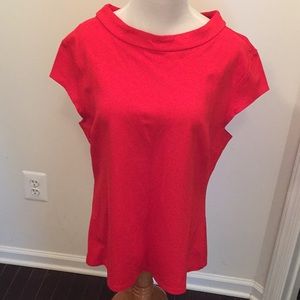 Red Capped sleeve top